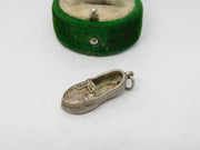 Sterling Silver Shoe Charm Pendant Vintage c1970