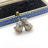 Sterling Silver Pair of Wedding Bells Charm Pendant Vintage c1970