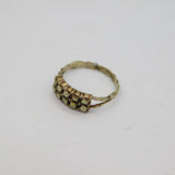 Sterling Silver Two Tier Marcasite Art Deco Dress Ring Antique c1930 Size N 1/2