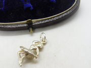Sterling Silver Dancing Ballerina Charm Pendant Vintage c1970