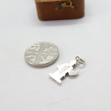 Sterling Silver Policeman with Big Hand Charm Pendant Vintage c1970