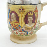 Edward VII Sterling Silver Mounted Stoneware Coronation Mug Antique 1901