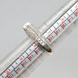Sterling Silver Emerald Paste & Spinel Dress Ring Vintage c1970 Size P