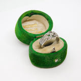 Sterling Silver Celtic Knot Style Open Back Ring Vintage c1970 Size I 1/2