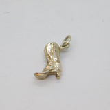 Sterling Silver Western Cowboy Boot Charm Pendant Vintage c1970s