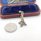 Sterling Silver Eiffel Tower Charm Pendant Vintage c1970