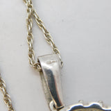 Aesthetic Style Sterling Silver Swallow & Flower Pattern Locket Necklace Vintage