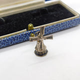 Sterling Silver Dutch Windmill Charm Pendant Vintage c1970