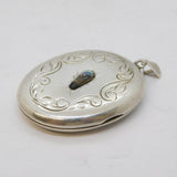 Sterling Silver & Shibayama Insect Locket Pendant Vintage Birmingham