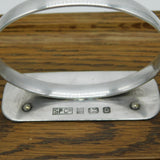 Sheaffer Sterling Silver Mounted Oak & Cut Crystal Inkpot Desk Stand Vintage