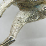 Sterling Silver Stag Deer Presentation Trophy on Wood Vintage 1995 London