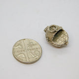 Sterling Silver Opening Crib Basket With Baby Figure Charm Pendant Vintage c1970
