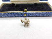 Sterling Silver Travelling Donkey with Baskets Charm Pendant Vintage c1970