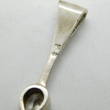 Sterling Silver and Quartz Drop Charm Pendant Vintage c1970
