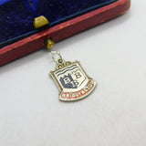 Sterling Silver and Enamel Bridlington Shield Charm Pendant Vintage c1970
