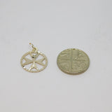 Sterling Silver Maltese Cross Charm Pendant Vintage c1970