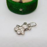 Sterling Silver Teddy Bear Charm Pendant Vintage c1970