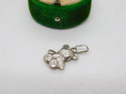 Sterling Silver Teddy Bear Charm Pendant Vintage c1970