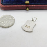 Sterling Silver and Enamel Flamborough Travel Shield Charm Pendant Vintage c1970
