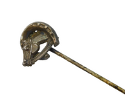 Victorian Sterling Silver Racehorse Form Lucky Stick Pin Antique c1880