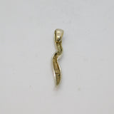 Sterling Silver Twist Form Long Drop Pendant Contemporary c1990s