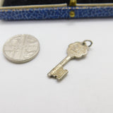 Sterling Silver 21st Birthday Key Charm Pendant Vintage c1970