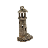 Sterling Silver Opening SOS Lighthouse Charm Pendant Vintage c1970s