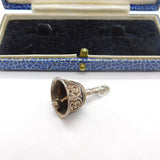 Sterling Silver Ornate Ringing Dinner Bell Charm Pendant Vintage c1970