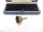 Sterling Silver Ornate Ringing Dinner Bell Charm Pendant Vintage c1970