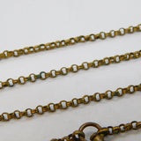 Victorian Gilt Metal Long Guard or Muff Chain Necklace Antique c1880 47" Length