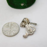 Sterling Silver Cartoon Lion Charm Pendant Vintage c1970