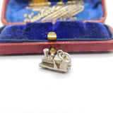 Sterling Silver Railway Train Charm Pendant Vintage c1970