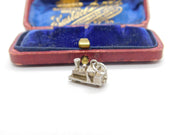 Sterling Silver Railway Train Charm Pendant Vintage c1970