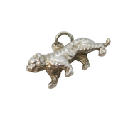 Sterling Silver Bengal Tiger Charm Pendant Vintage c1970s