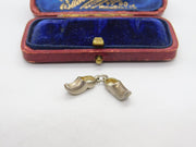 Sterling Silver Pair of Dutch Clogs Charm Pendant Vintage c1970