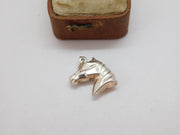 Sterling Silver Horse Head Charm Pendant Vintage c1970