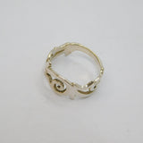 Sterling Silver Swirl Pattern Graduating Band Ring Vintage c1970 Size I 1/2