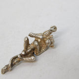 Sterling Silver Climbing Monkey Charm Pendant Vintage c1970