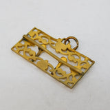 Victorian 9ct Gold Fronted Floral Buckle Pendant Antique c1890s