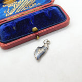 Sterling Silver & Enamel Dancing Goddess Charm Pendant Antique c1920