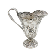 19th Century Large Dutch Silver Plated Tavern Scene Beer Ewer Antique c1820s