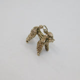 Sterling Silver Large Poodle Dog Charm Pendant Vintage c1970s