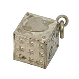 19th Century Sterling Silver Faith, Hope & Charity Cube Charm Pendant Antique