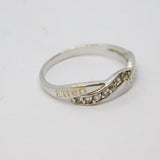 Sterling Silver Spinel Set Engraved "Ellen Loves" Band Ring Vintage c1970 Size S
