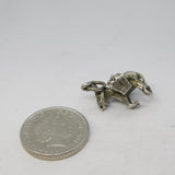 Sterling Silver Donkey Carrying Baskets Charm Pendant Vintage c1970