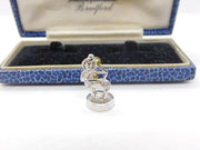 Sterling Silver Fawn Archer or Sagittarius Charm Pendant Vintage c1970
