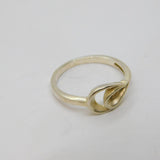 Sterling Silver Stylised Flower Studio Dress Band Ring Vintage c1970 Size M 1/2
