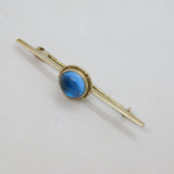 Sterling Silver Morpho Butterfly Wing Set Bar Brooch Pin Antique c1930s