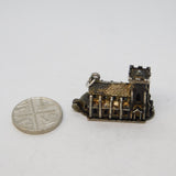 Sterling Silver Large Opening Church Charm Pendant Vintage c1970s