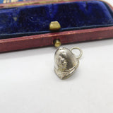 Sterling Silver Police Helmet Charm Pendant Vintage c1970